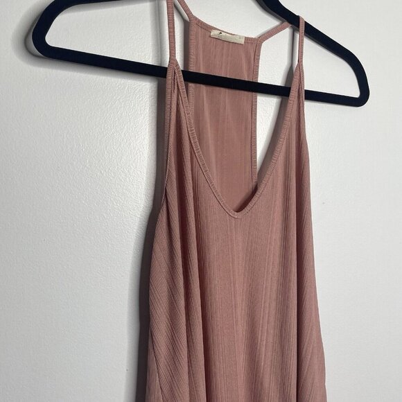 Free People Intimately Tank Top Rib Knit V Neck Flowy Light Brown Women's Small - Picture 2 of 6